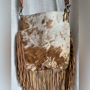 Cowhide Leather Fringe purse